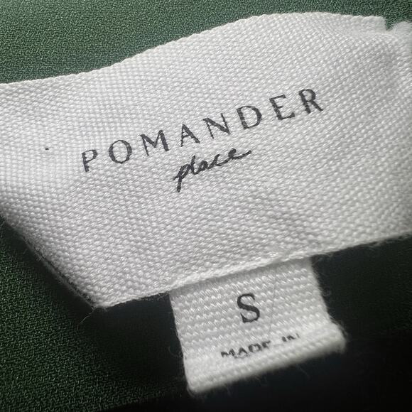 Tuckernuck Pomander Place Kenzo Dress Size S Hunter Green Crepe V Neck Tiered - Picture 15 of 16